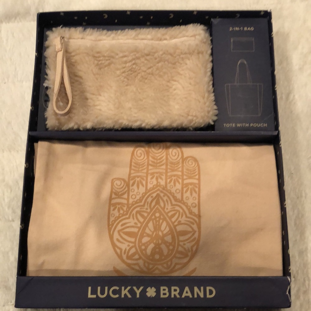 Lucky Brand 2 in 1 Peace Tote with pouch NO BOX